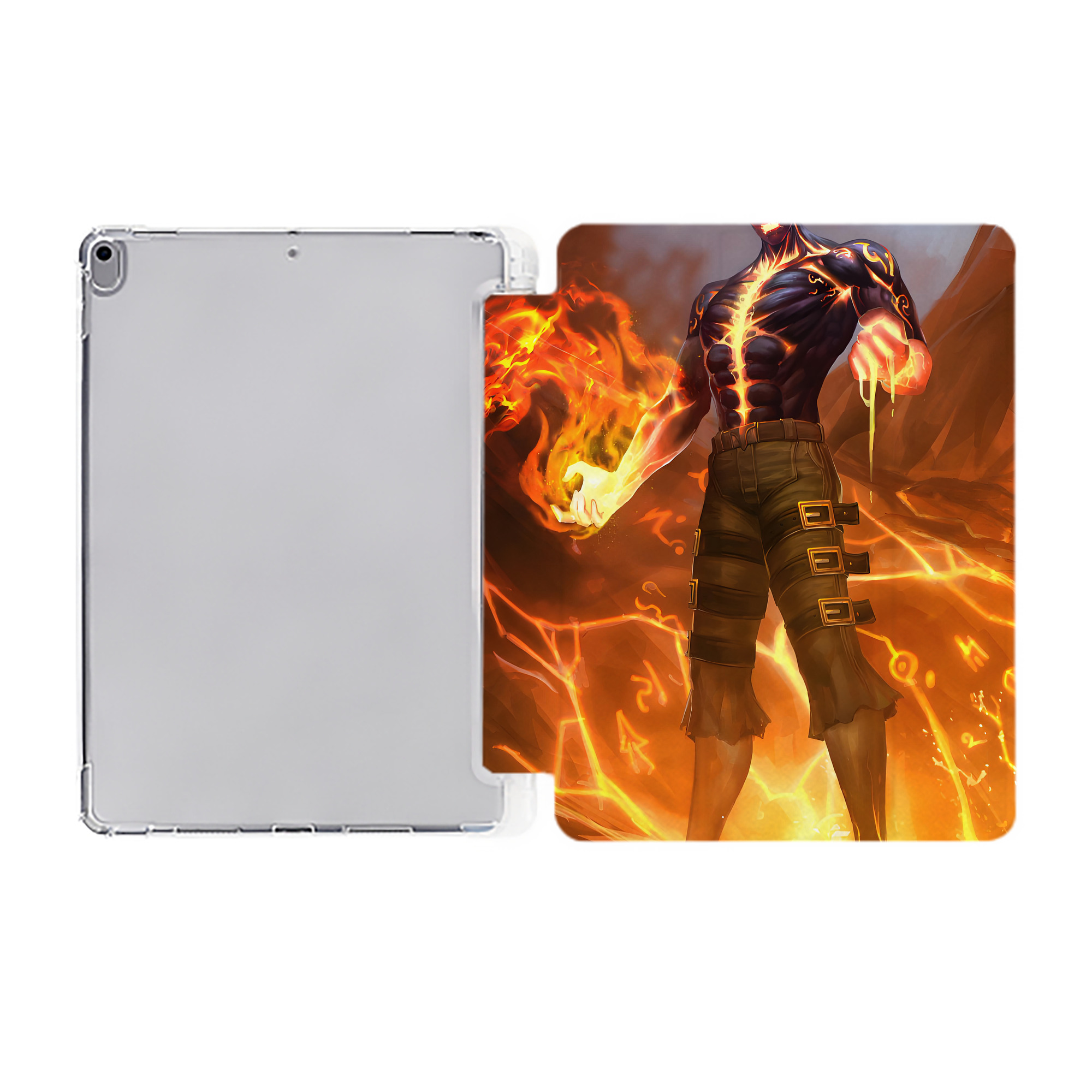 （画像用） リーグ・オブ・レジェンド League of Legends LOL IPad ケース ペン収納付き 三つ折りスタンド PUレザー×シリコン 対応機種9.5/10.5/10.9インチ